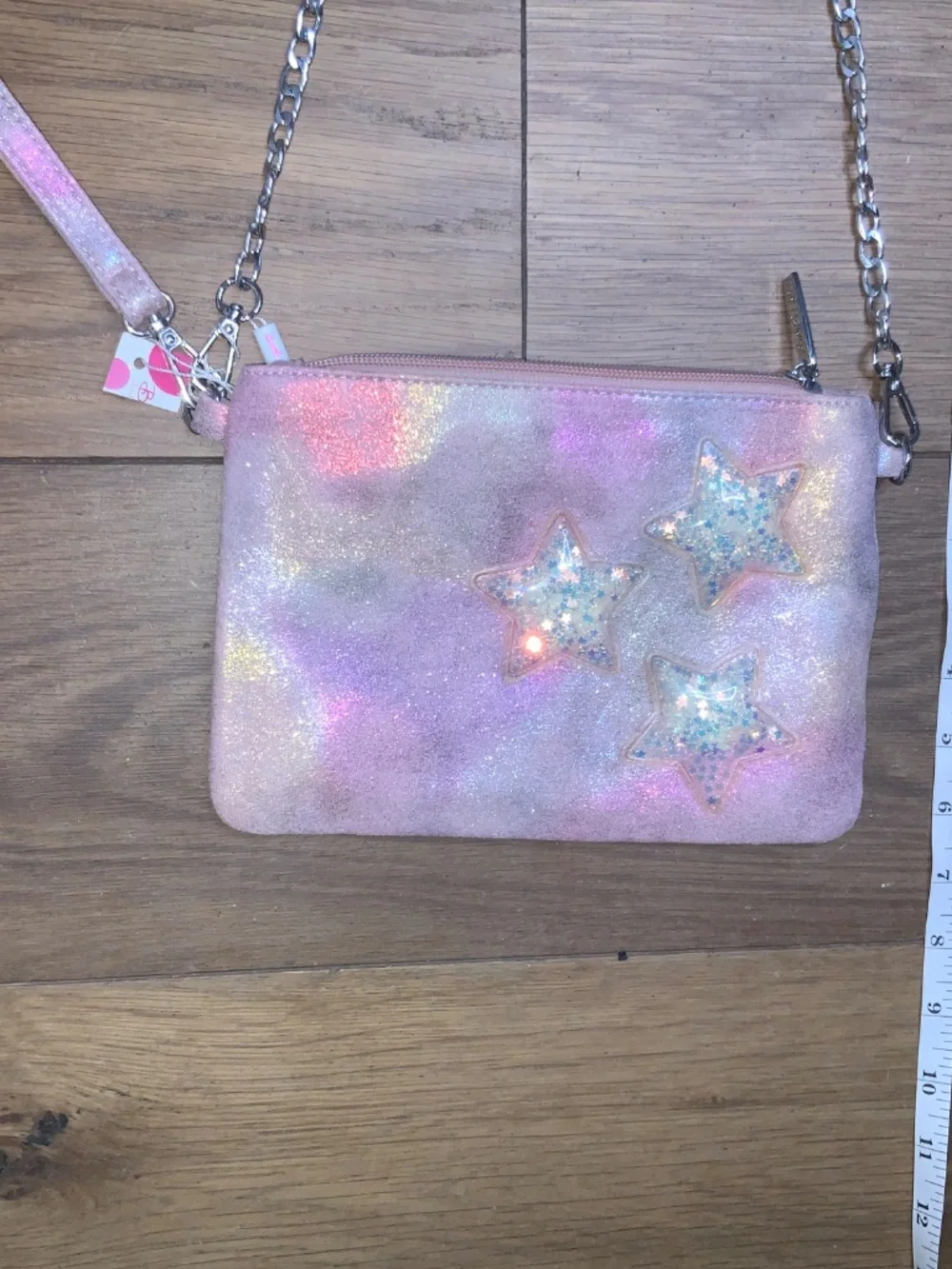 Bari Lynn NWT Irridescent Bag With Sparkle Stars